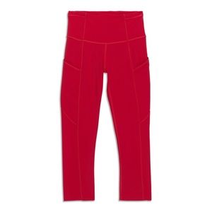 Fast And Free Red Crop Lulu Lemon leggings